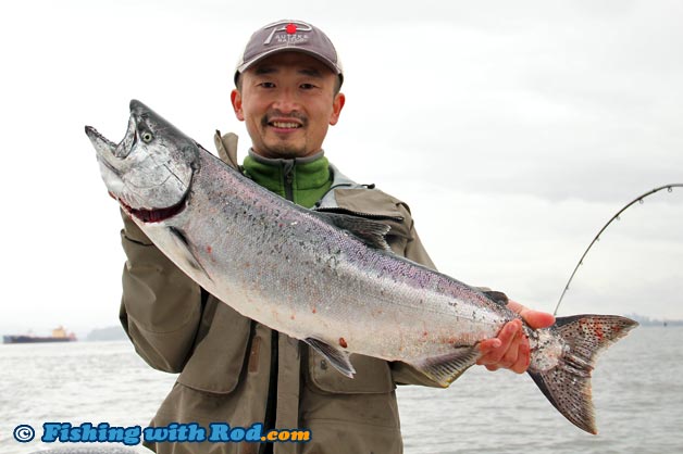 Saltwater trolling for salmon in BC.