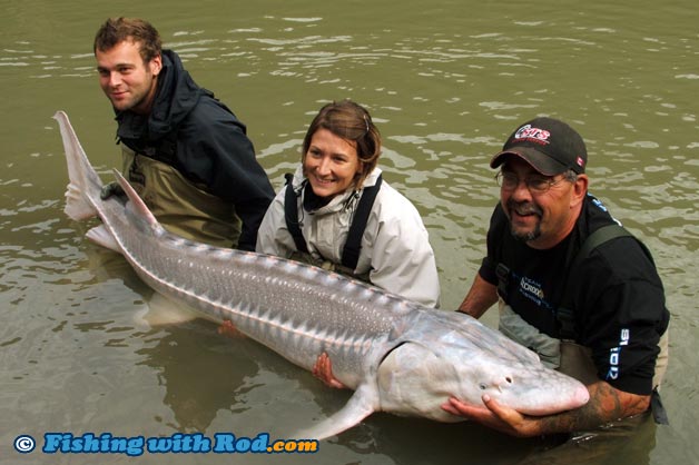 BC white sturgeon fishing