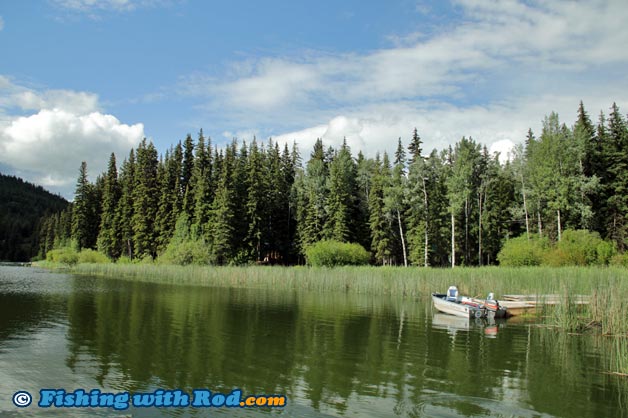 Trout fishing at Red Lake in Kamloops BC Trout fishing at Red Lake in Kamloops BC