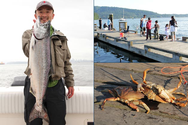 Saltwater salmon fishing, pier fishing and crabbing in Vancouver Saltwater salmon fishing, pier fishing and crabbing in Vancouver