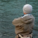 Fighting a Chilliwack steelhead, shortly before the dreadful pop