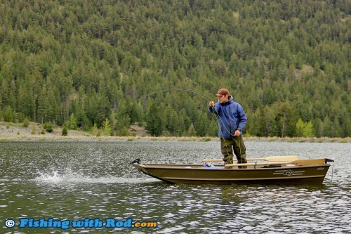 Rainbow trout fishing at Onion Lake