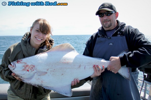 Kitty's First Halibut from Victoria on Vancouver Island