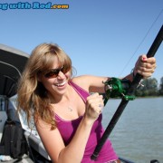 Battling Her First Sturgeon
