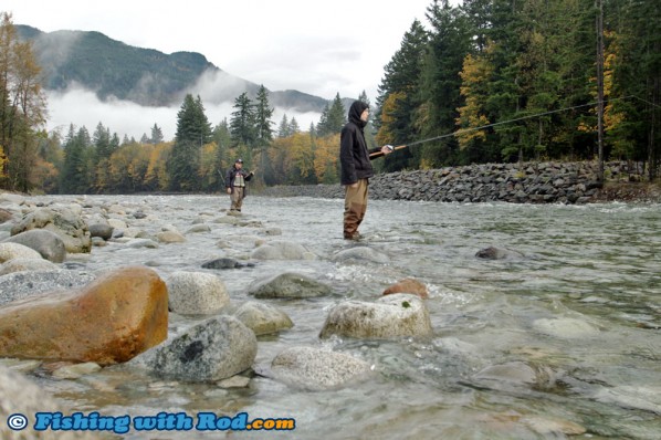 Salmon fishing at beautiful Chehalis River