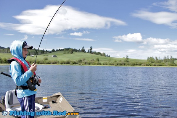 Jacob Fighting a Brook Trout