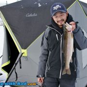 Nice Rainbow Trout from Tunkwa Lake while Ice Fishing