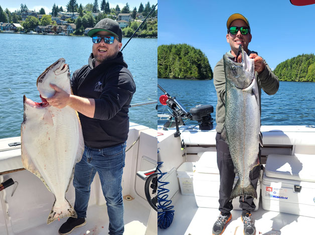 Early chinook salmon in Ucluelet BC Early chinook salmon in Ucluelet BC