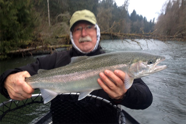 Winter steelheading on Cowichan River