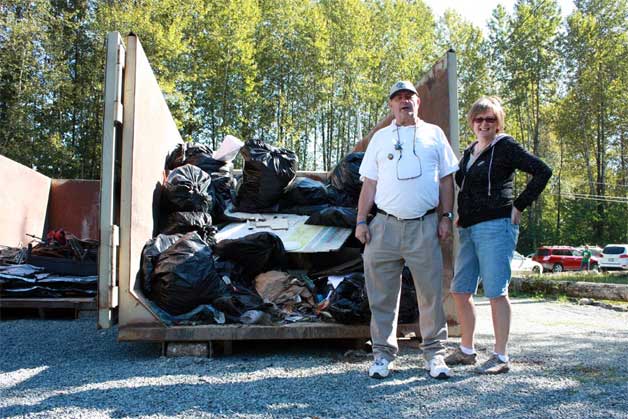 Garbage collected from Chilliwack River Garbage collected from Chilliwack River