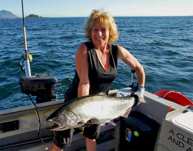 Great salmon fishing in the calm protected waters of Quatsino Sound Great salmon fishing in the calm protected waters of Quatsino Sound