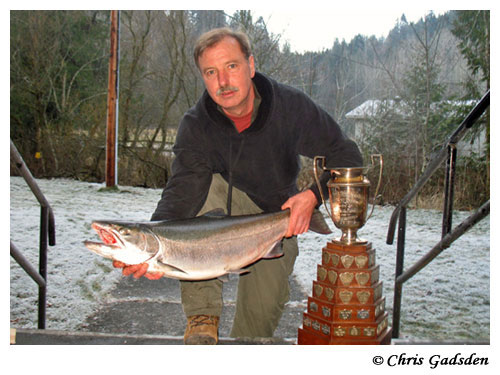 Peter McPherson, past King Fisher at the Boxing Day Steelhead Derby in Chilliwack Peter McPherson, past King Fisher at the Boxing Day Steelhead Derby in Chilliwack