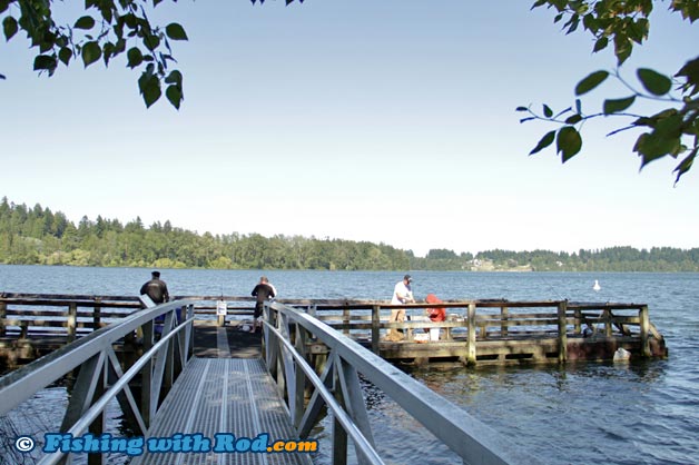 Fishing at Elk Lake on Vancouver Island Fishing at Elk Lake on Vancouver Island