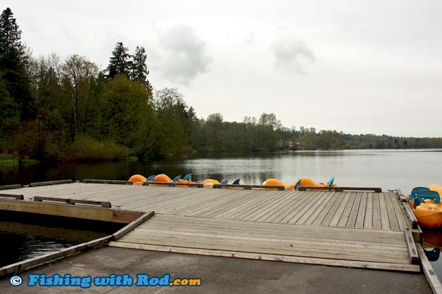 Deer Lake in Burnaby offers trout fishing from shore